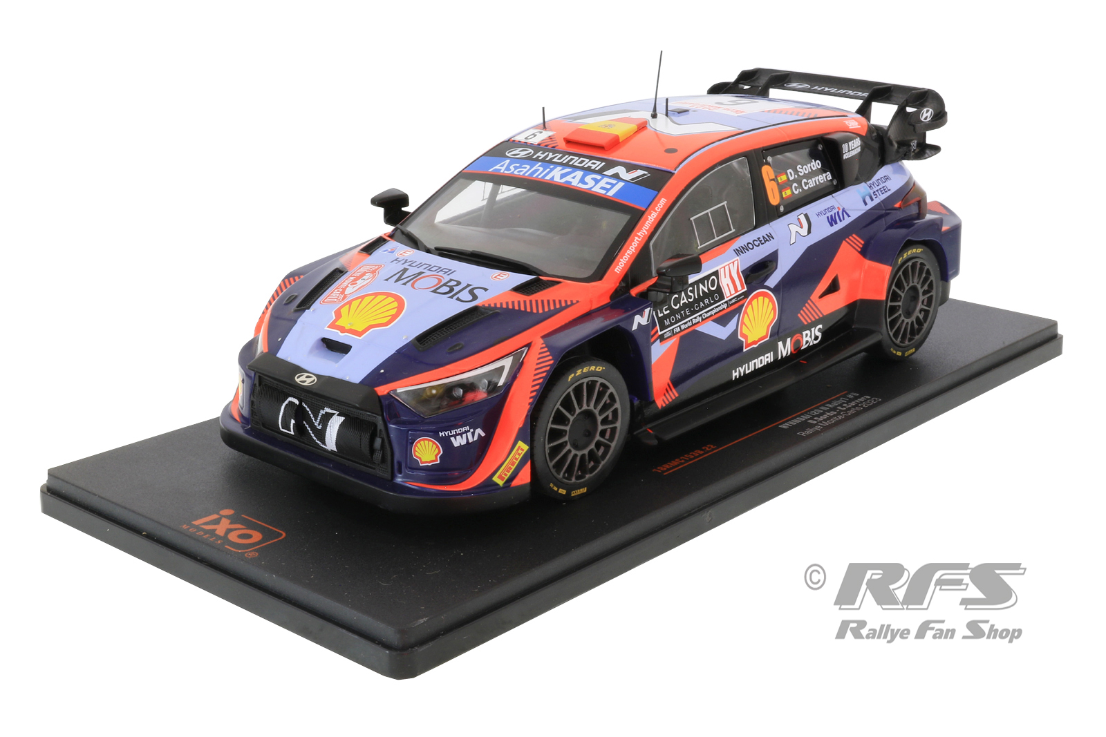 IXO MODEL RAM883 HYUNDAI I20 N N.6 WRC1 RALLY MONTE CARLO 2023SORDO Carrera 1 43 Modellino